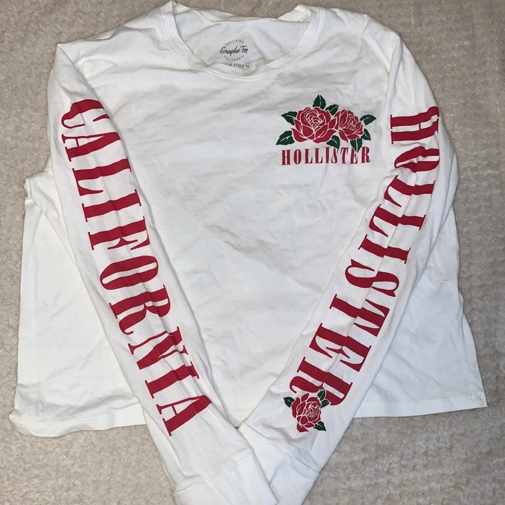 Long sleeve Hollister with tiger and roses